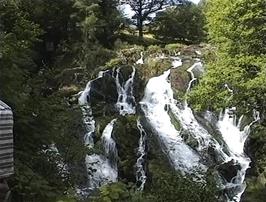 The upper waterfall at Swallow Falls, Betws-y-Coed